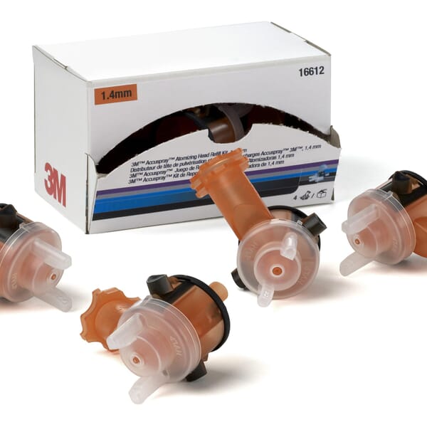 3M 7100017731 Atomizing Head, For Use With 3M Accuspray HG18, HG14 and HGP Series Replaceable Nozzle Spray Guns, 1.4 mm Size