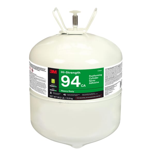 3M 7100139132 94 CA Hi-Strength Spray Adhesive, 26.2 lb Cylinder, Transparent