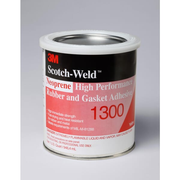 3M 7100025171 High Performance High Strength Low Viscosity Rubber and Gasket Adhesive, 1 qt Container Can Container