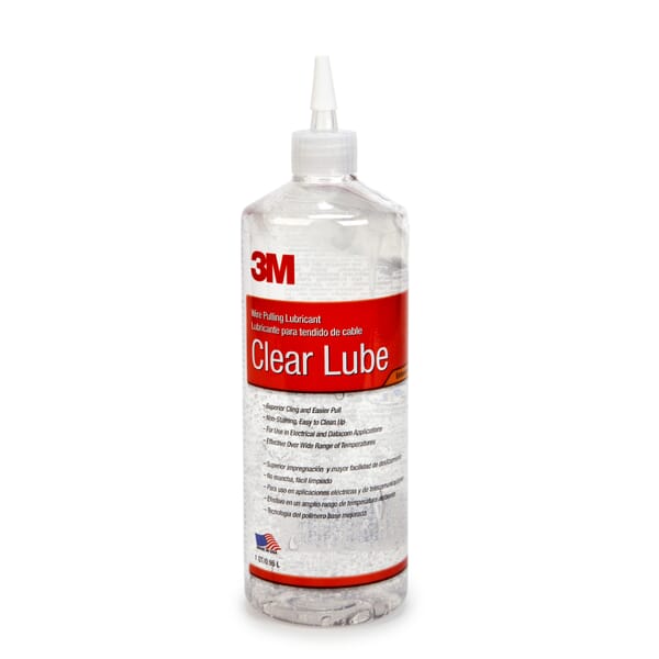 3M 7100027021 WLC Water Based Wire Pulling Lubricant, 1 qt Container Bottle Container, Gel Form, Clear Glass, Specific Gravity: 1.01