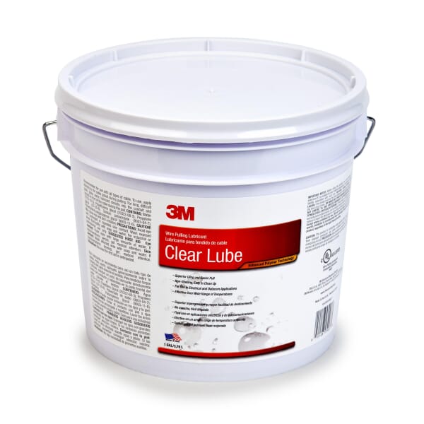3M 7100027865 WLC Water Based Wire Pulling Lubricant, 1 gal Container Pail Container, Gel Form, Clear Glass, Specific Gravity: 1.01