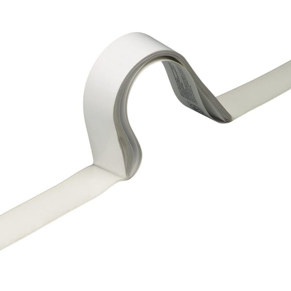 3M 7100049685 8310 Tape, 17 in L 1 in W, 3.1 mil THK, Synthetic Rubber Adhesive, Polypropylene Film Backing, White