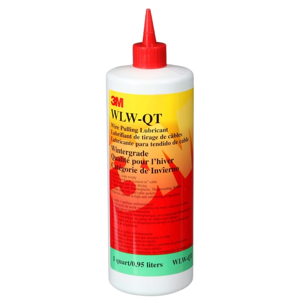 3M 7100042633 WLW Wire Pulling Lubricant, 1 qt Container Bottle Container, Gel Form, Translucent Green, Specific Gravity: 1.01