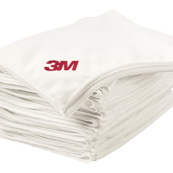 3M 7100044757 Cloth, 17 in L x 19-1/2 in W, Micro Fiber, White