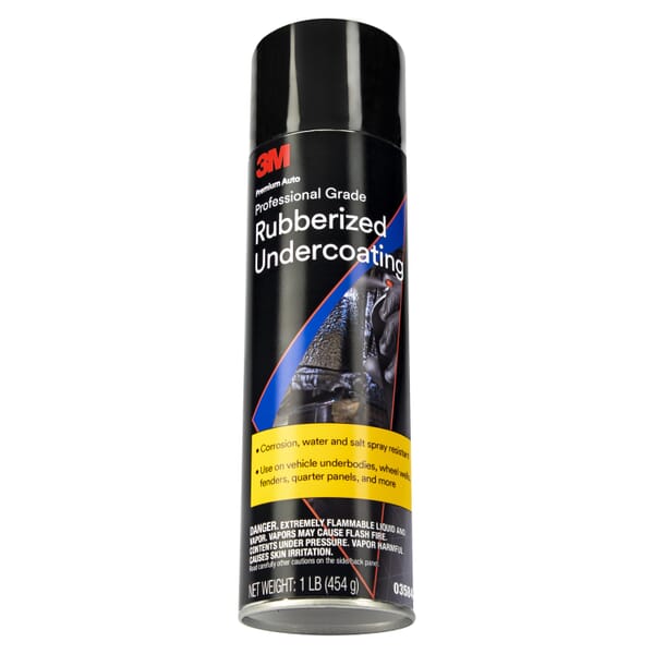 3M 7100046055 Professional Grade Rubberized Undercoating, 16 oz Container, Liquid Form, Black, 15 min Curing