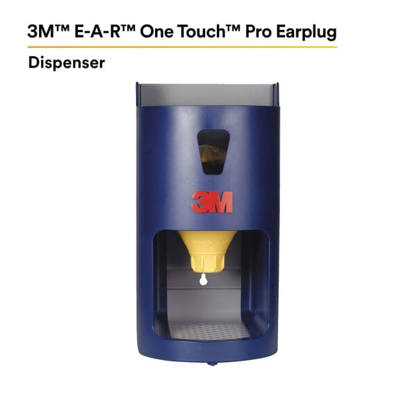 3M 7100064963 One Touch Pro Ear Plug Dispenser, 400 to 500 Pairs Capacity, 10 in H x 8 in W x 21 in D, ABS/Polyoxymethylene, Versatile Mounting