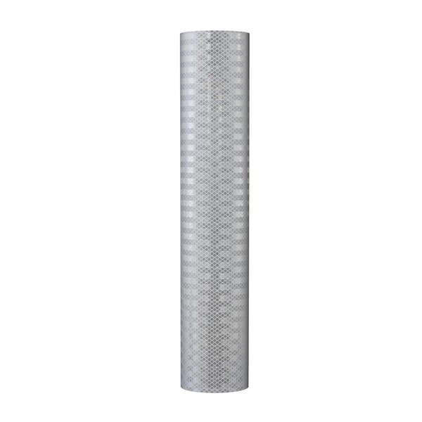 3M 7000055690 3300 Flexible Prismatic Reflective Sheeting, 50 yd L x 6 in W, White