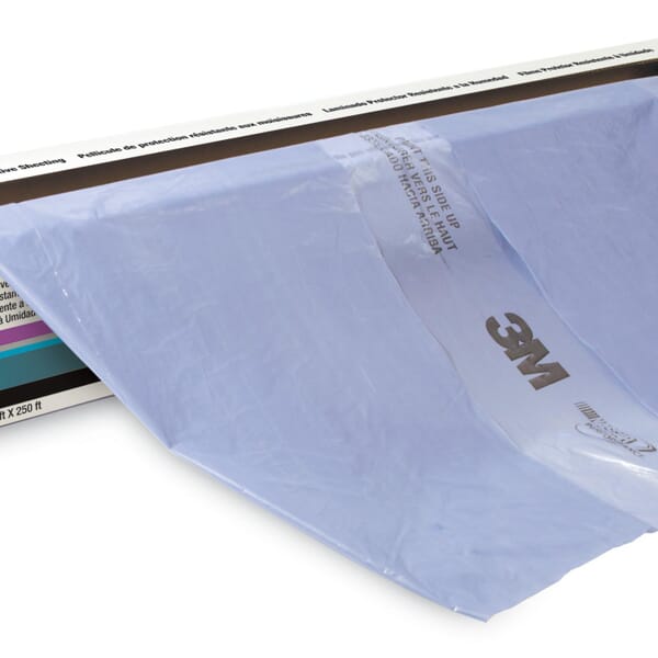 3M 7100080400 Moisture Resistant Protective Sheeting, 250 ft L x 16 ft W x 0.65 mil THK, Plastic
