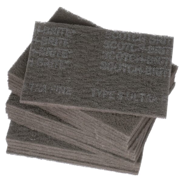 3M 7100089226 7448 Pad, 9 in L, 6 in W W/Dia, Ultra Fine Grade, Silicon Carbide Abrasive