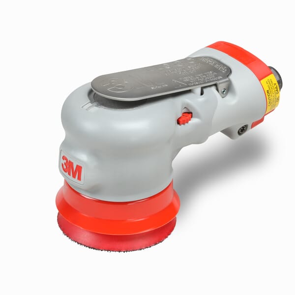 3M 7100025418 28494 Orbital Sander, Tool, 3 in Dia, 17 scfm Air Flow, 90 psi, Non-Vacuum Random Orbit, 12000 rpm Speed Setting