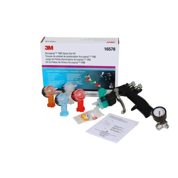 3M 7100096182 Spray Gun Kit, 13 cfm at 20 psi Air Consumption, 10 to 12 in Pattern, 1/4 in Air Inlet, For Use With 3M PPS System, Composite