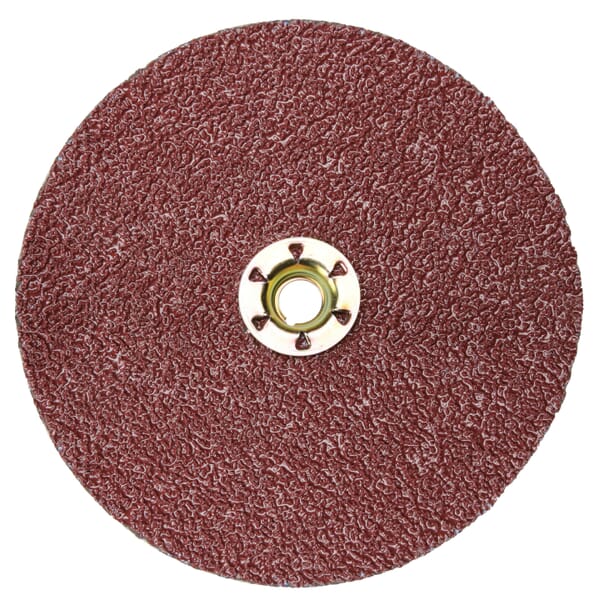 3M 7100099269 Close Coated Fibre Disc, 4-1/2 in Dia Disc, 80+ Grit, Ceramic Abrasive, Quick-Change Type TN Attachment