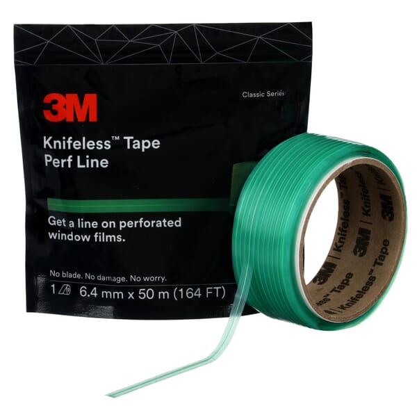 3M 7100104369 Knifeless Tape, 50 m L x 6.4 mm W, Green