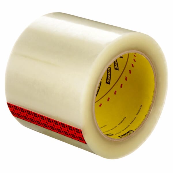3M 7100112660 3565 Tape, 109.36 yd L 3.78 in W, 1.9 mil THK, Synthetic Rubber Adhesive, Polypropylene Film Backing, Transparent