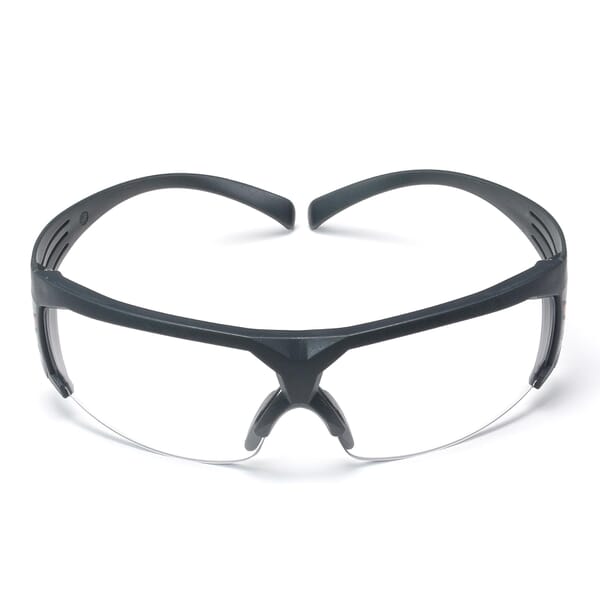 3M 7100133322 600 Premium Protective Eyewear, Scotchgard Anti-Fog, Clear Lens, Half-Frame Frame, Gray, Plastic/Foam Lined Frame, Polycarbonate Lens, ANSI Z87.1, CSA Z94.3-2007