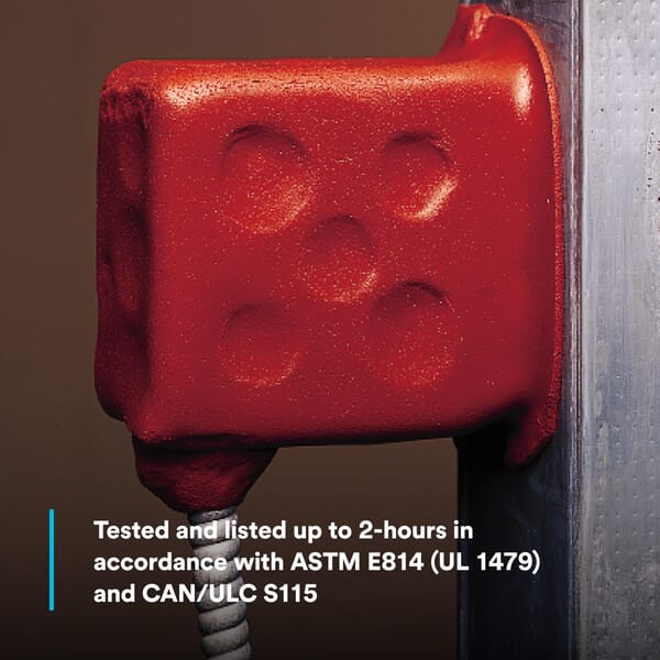 3M 7000031965 Moldable Putty Pad, Case Container, Intumescent, Red