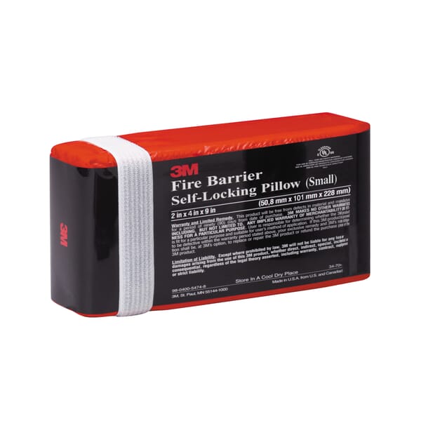 3M 7100138835 FB249 Pillow, 2 in L 4 in W, 3 hr Fire Rating, Graphite, ASTM E814, CAN/ULC S115