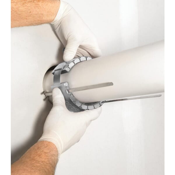 3M 7000006375 Finger Tab Ultra Pipe Device, For Use With Firestop 6 in Non-Metallic Pipe, 3 hr Fire Rating, Ultra Plastic