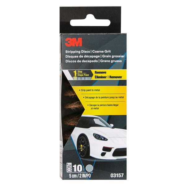 3M 7100152677 Stripping Disc, 2 in Dia Disc, Coarse Grade, Aluminum Oxide Abrasive