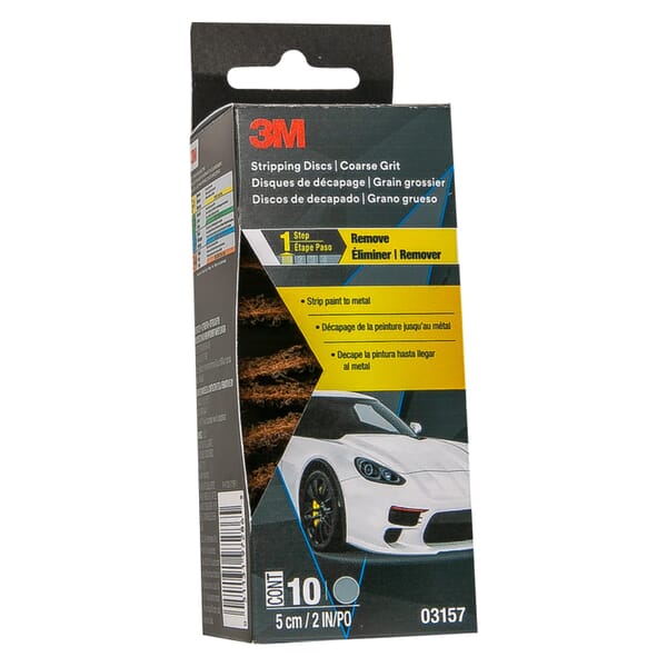3M 7100152677 Stripping Disc, 2 in Dia Disc, Coarse Grade, Aluminum Oxide Abrasive