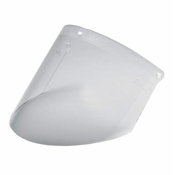 3M 078371-82600 Dual Coat Faceshield Visor, Clear, Polycarbonate, 9 in H x 14-1/2 in W x 0.08 in THK Visor, For Use With AOTuffmaster Headgears, ANSI Z87.1-2003