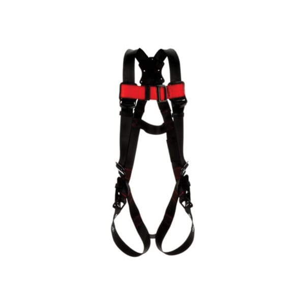 3M Protecta Fall Protection 7100184584 Harness, M to L, 420 lb Load, Polyester Strap, Pass-Thru Chest Strap Buckle, Steel Hardware, Black
