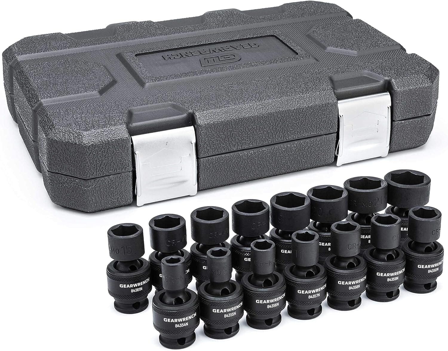 GEARWRENCH 84918N Universal Impact Socket Set, 6 Points, 3/8 in