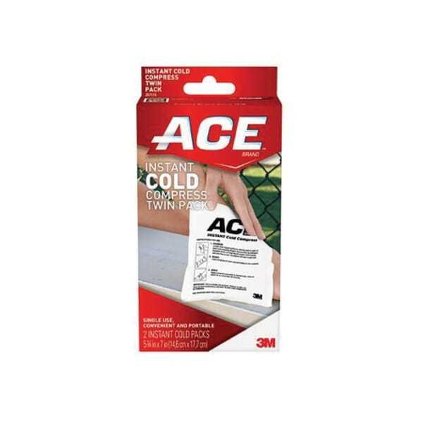 ACE 7010372367 Adjustable Reusable Twin Pack Cold Compress, White
