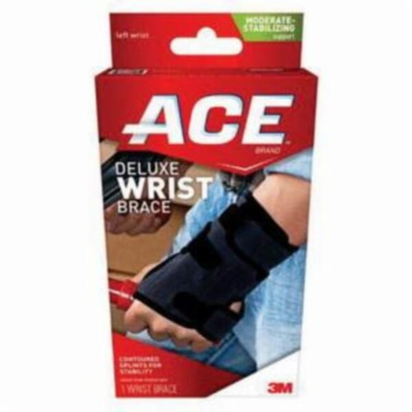 ACE 7010338281 Deluxe Odor Resistant Wrist Brace, L to XL, Gray