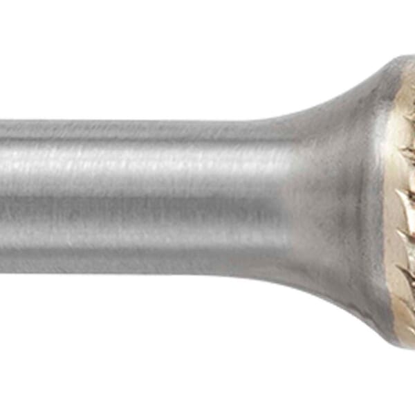 ATA SGSPRO 10025 Universal SA Imperial Carbide Burr, Flat End, 1/4 in Dia Head, 1 in L of Cut, 2 in OAL, Single Cut