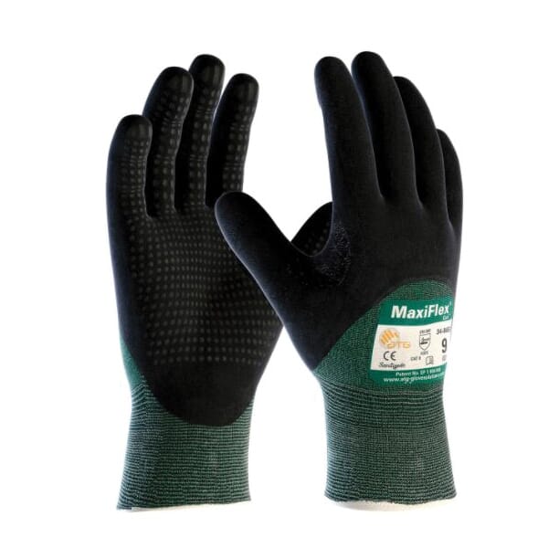 ATG MaxiFlex Cut Unisex Cut Resistant Gloves, M, Nitrile with MicroFoam Grip Coating, Engineered Yarn, Continuous Knit Wrist Cuff, Resists: Abrasion, Cut, Puncture and Tear, ANSI Cut-Resistance Level: A2