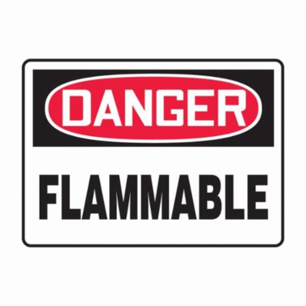 Accuform MCHL228VA Rectangle Safety Sign, DANGER, Text, Aluminum, Through Hole Mount, 7 in H x 10 in W, English