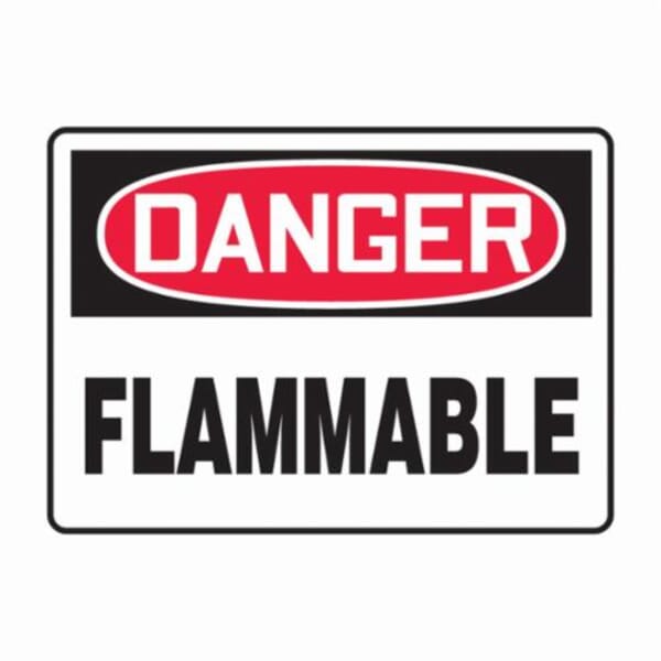Accuform MCHL228VS Rectangle Safety Sign, DANGER, Text, Adhesive Vinyl, Fastened Mount, 7 in H x 10 in W, English