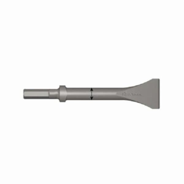 Ajax 324-18 Scaling Chisel, Oval Collar, 2 in Wide Flat Alloy/Carbon Steel Tip, 18 in OAL, 2 in W Blade