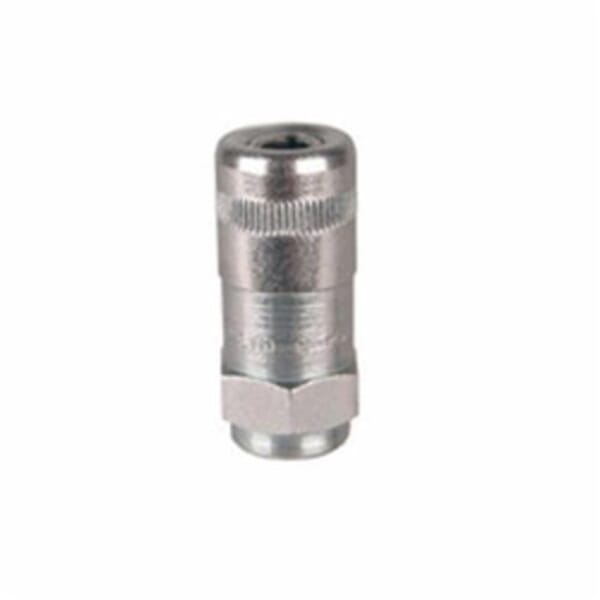 Alemite 6304-B Standard Hydraulic Coupler, 1/8 in Dia Nominal, Female NPTF, Metal Seal