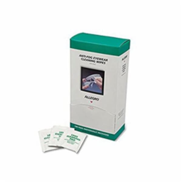 Allegro 0350 Eyewear Cleaning Wipe, 5 x 8 in Tissue, 100 Tissue, Non-Woven Cloth, For Use With Glass or Polycarbonate Lenses