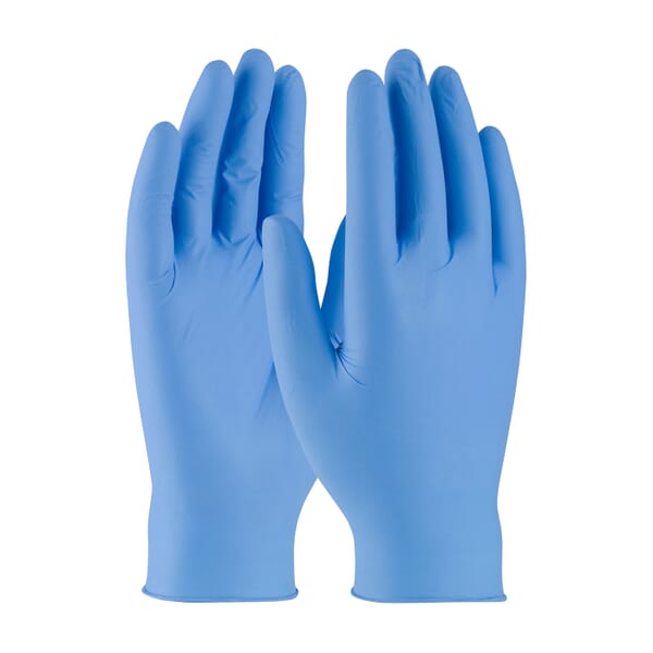 Ambi-dex Octane Disposable Liquidproof Gloves, Nitrile, Blue, 9.4 in L, Powder-Free, Textured, 3 mil THK, Application Type: Industry Grade