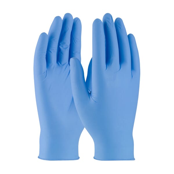 Ambi-dex Octane 63-230PF/L Disposable Liquidproof Gloves, L, Nitrile, Blue, 9.4 in L, Powder-Free, Textured, 3 mil THK, Application Type: Industry Grade