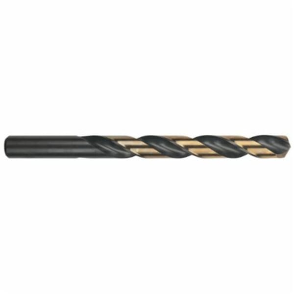 Ambore 12065 1384 Heavy Duty Jobber Length Drill Bit, 7/64 in Drill - Fraction, 0.1094 in Drill - Decimal Inch, 135 deg Point, HSS, Black/Gold Oxide