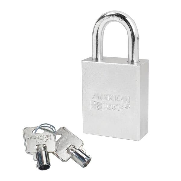 American Lock A7200KA A7000 Rekeyable Safety Padlock, Alike Key, Solid Steel Body, 5/16 in Dia Shackle, Silver, 7-Pin Tumbler Cylindrical/Dual Ball Bearing Locking Mechanism