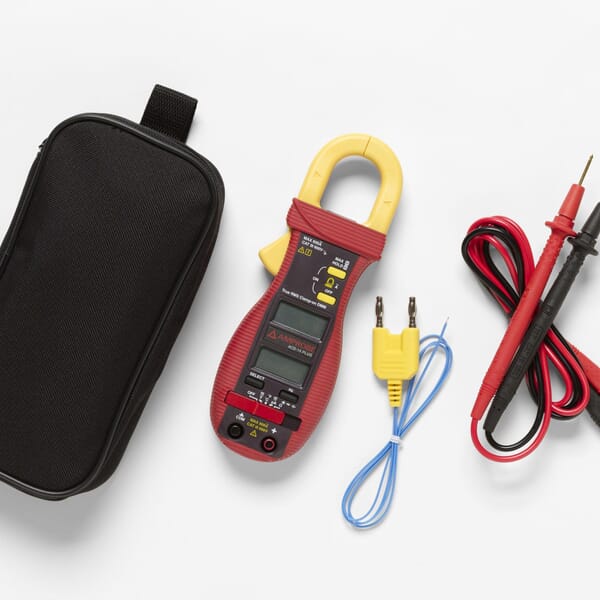 Amprobe ACD-14-TRMS-PLUS Digital Dual Display True RMS Clamp-On Multimeter With Test Leads, 40 to 600 A, 4 to 600 VAC/VDC, 400 mVDC, 400 Ohm/4 to 400 kOhm/4 to 40 MOhm, 40 to 400 Hz with Jaw, 10 Hz to 100 kHz with Test Leads, 1.1 in Jaw