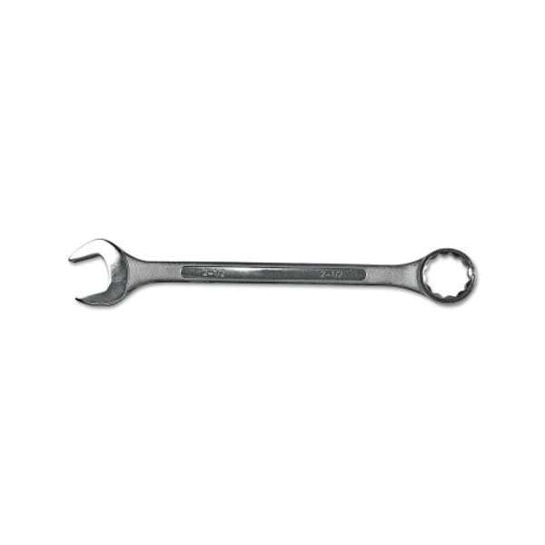 Anchor 4030 Jumbo Combination Wrench, Imperial, 2-1/8 in, 12 Points, 29 in OAL, Carbon Steel, Nickel Polished Chrome, Specifications Met: Federal Specified, ANSI Specified