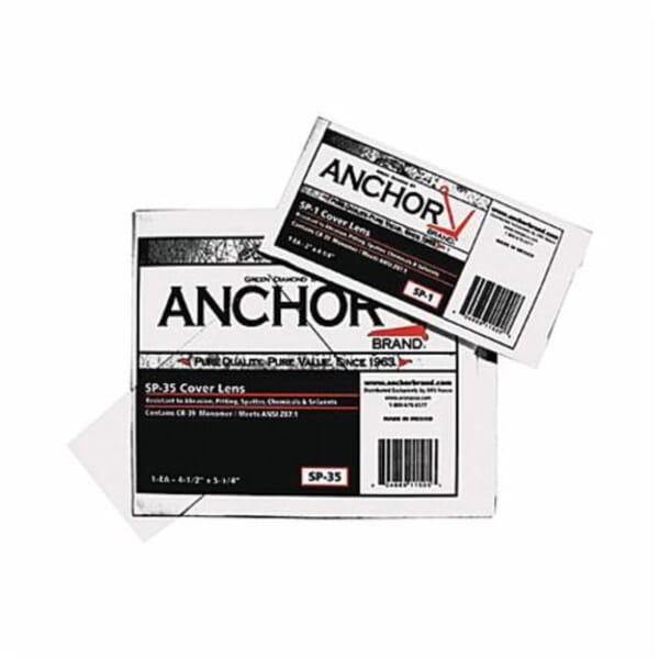 Anchor SP-1 Replacement Lens, Clear, CR-39 Plastic, 5-1/4 in H x 4-1/2 in W