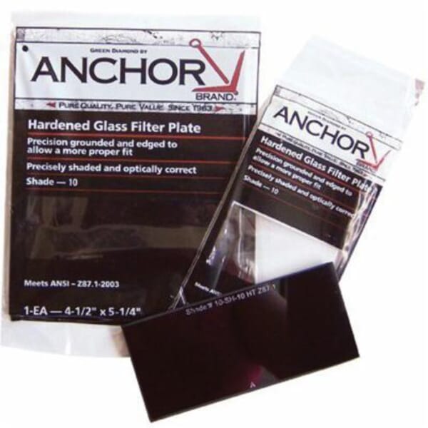 Anchor Filter Plate, Green, Hardened Glass, 4-1/2 in H x 5-1/4 in W