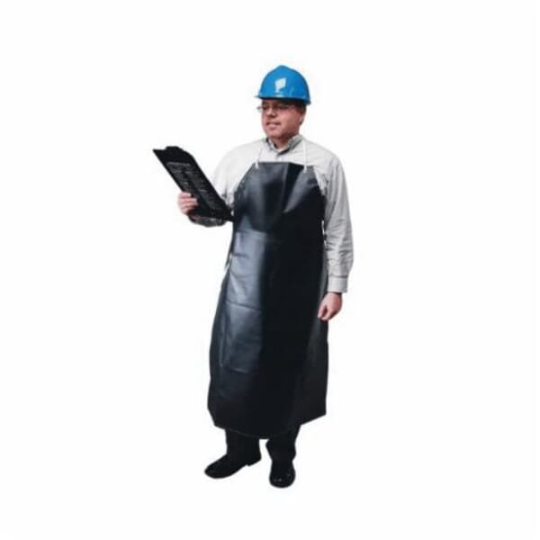 Ansell 56-512-35X45 Heavyweight Bib Apron, Hycar, 45 in L x 35 in W, Tie Closure