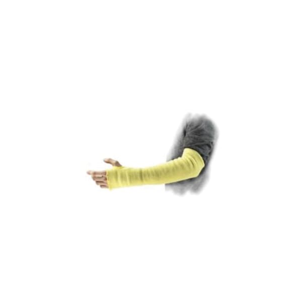 HyFlex 222146 70-118 Medium Duty Cut Resistant Sleeves, Universal, 18 in L 24 ga THK, DuPont Kevlar, Yellow