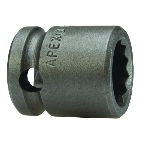 Apex 10MM03 Short Length Socket, 3/8 in Female Square Drive, 10 mm Hex Socket, 6 Points