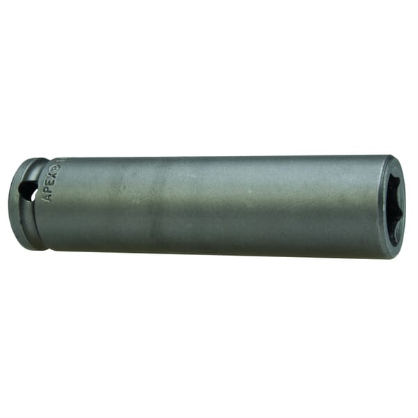 Apex 12MM23 Long Length Socket, 3/8 in Square Drive, 12 mm Hex Socket, 6 Points
