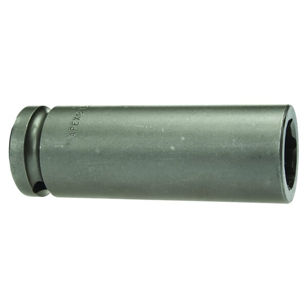 Apex 14MM35 Extra Long Length Socket, 1/2 in Square Drive, 14 mm Hex Socket, 6 Points