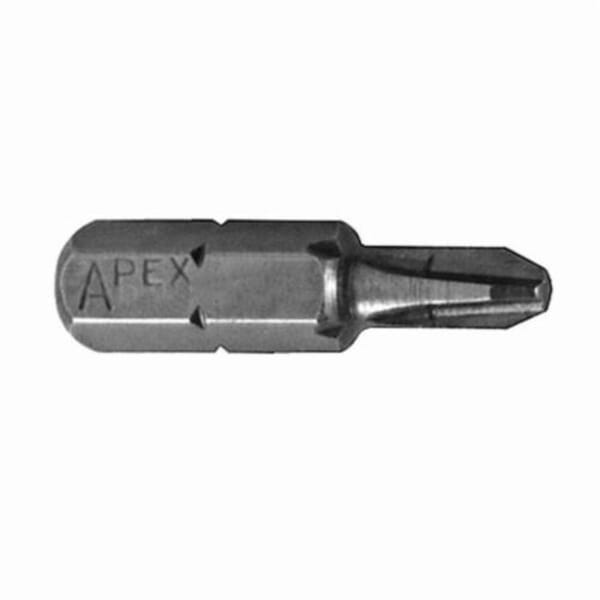 Apex 446-2X Insert Bit, #2 Phillips Point, 1 in OAL, Steel
